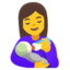 femme allaitant un bébé Emoji (Google)