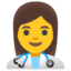 woman health worker Emoji (Google)