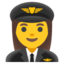 kobieta pilot Emoji (Google)