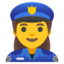 polițistă Emoji (Google)