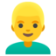 szőke férfi Emoji (Google)