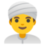 người đàn ông đội khăn xếp Emoji (Google)