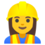 kvinnlig byggarbetare Emoji (Google)