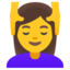 nő arcmasszázson Emoji (Google)