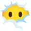 rosto nas nuvens Emoji (Google)