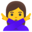 woman gesturing NO Emoji (Google)