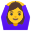 Frau mit Händen auf dem Kopf Emoji (Google)