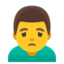 zachmurzony mężczyzna Emoji (Google)