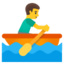 man rowing boat Emoji (Google)