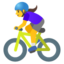 woman biking Emoji (Google)