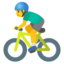 man biking Emoji (Google)