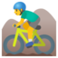 man som cyklar på en mountainbike Emoji (Google)