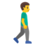 man walking facing right Emoji (Google)