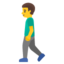 homem andando Emoji (Google)