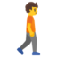 person walking facing right Emoji (Google)