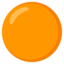 orange cirkel Emoji (Google)