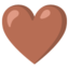 brown heart Emoji (Google)