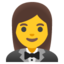 kobieta w smokingu Emoji (Google)