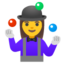 giocoliere donna Emoji (Google)