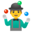 giocoliere uomo Emoji (Google)