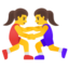 women wrestling Emoji (Google)