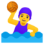 mulher jogando polo aquático Emoji (Google)