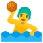 lelaki bermain polo air Emoji (Google)