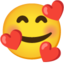 smiling face with hearts Emoji (Google)