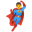 supereroe uomo Emoji (Google)