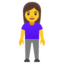 staande vrouw Emoji (Google)