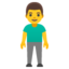 homem em pé Emoji (Google)