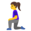 woman kneeling Emoji (Google)