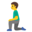 homme à genoux Emoji (Google)