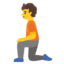 person kneeling Emoji (Google)