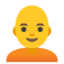 người: hói Emoji (Google)