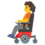 Person in elektrischem Rollstuhl Emoji (Google)