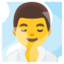 férfi a gőzfürdőben Emoji (Google)