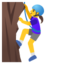 woman climbing Emoji (Google)