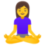 femeie în poziția lotus Emoji (Google)