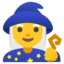 pháp sư nữ Emoji (Google)