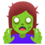 női zombi Emoji (Google)