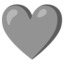 grey heart Emoji (Google)