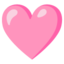 cuore rosa Emoji (Google)