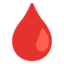 drop of blood Emoji (Google)