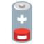 schwache Batterie Emoji (Google)