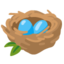 fészek tojásokkal Emoji (Google)