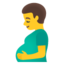 terhes férfi Emoji (Google)