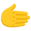 mão para a direita Emoji (Google)