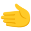 balra néző kéz Emoji (Google)