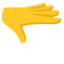 palm down hand Emoji (Google)